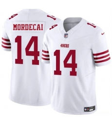 Men's San Francisco 49ers #14 Tanner Mordecai White 2025 F.U.S.E. Vapor Untouchable Limited Football Stitched Jersey