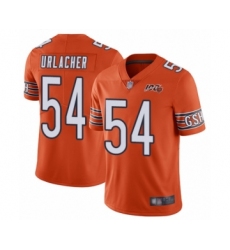 Men's Chicago Bears #54 Brian Urlacher Orange Alternate 100th Season Limited Football Jersey