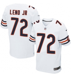 Men's Nike Chicago Bears #72 Charles Leno Elite White NFL Jersey