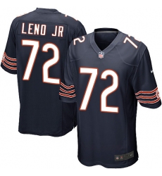 Men's Nike Chicago Bears #72 Charles Leno Game Navy Blue Team Color NFL Jersey