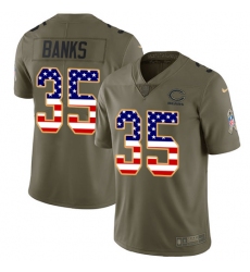Youth Nike Chicago Bears #35 Johnthan Banks Limited Olive/USA Flag Salute to Service NFL Jersey