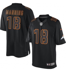 Youth Nike Denver Broncos #18 Peyton Manning Limited Black Impact NFL Jersey