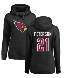 NFL Women's Nike Arizona Cardinals #21 Patrick Peterson Black Name & Number Logo Pullover Hoodie