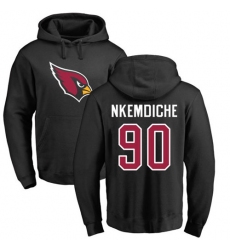 NFL Nike Arizona Cardinals #90 Robert Nkemdiche Black Name & Number Logo Pullover Hoodie