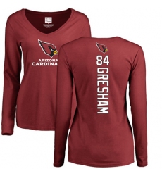 NFL Women's Nike Arizona Cardinals #84 Jermaine Gresham Maroon Backer Long Sleeve T-Shirt