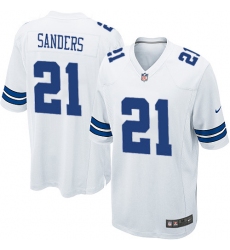 Men's Nike Dallas Cowboys #21 Deion Sanders Game White NFL Jersey