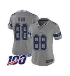 Women's Dallas Cowboys #88 Michael Irvin Limited Gray Inverted Legend 100th Season Football Jersey