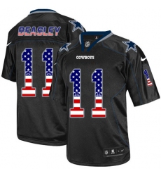 Men's Nike Dallas Cowboys #11 Cole Beasley Elite Black USA Flag Fashion NFL Jersey
