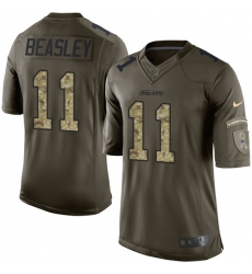 Youth Nike Dallas Cowboys #11 Cole Beasley Elite Green Salute to Service NFL Jersey