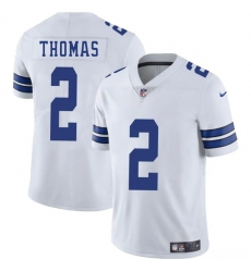 Men's Dallas Cowboys #2 Juanyeh Thomas White 2025 Vapor Untouchable Limited Football Stitched Jersey