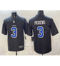 Men's Dallas Cowboys #3 George pickens Black Fashion Vapor Untouchable Limited Stitched Football Jersey
