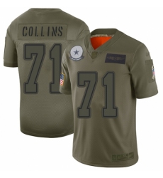 Men's Dallas Cowboys #71 La'el Collins Limited Camo 2019 Salute to Service Football Jersey