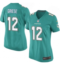 Women's Nike Miami Dolphins #12 Bob Griese Game Aqua Green Team Color NFL Jersey
