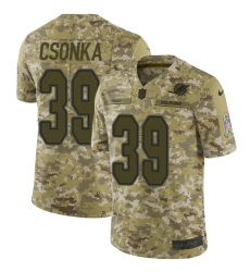 Men's Nike Miami Dolphins #39 Larry Csonka Limited Camo 2018 Salute to Service NFL Jersey