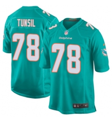Youth Nike Miami Dolphins #78 Laremy Tunsil Game Aqua Green Team Color NFL Jersey