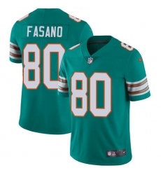 Men's Nike Miami Dolphins #80 Anthony Fasano Aqua Green Alternate Vapor Untouchable Limited Player NFL Jersey
