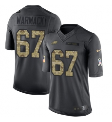 Men's Nike Philadelphia Eagles #67 Chance Warmack Limited Black 2016 Salute to Service NFL Jersey