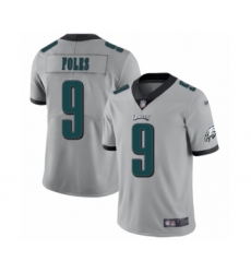 Men's Philadelphia Eagles #9 Nick Foles Limited Silver Inverted Legend Football Jersey