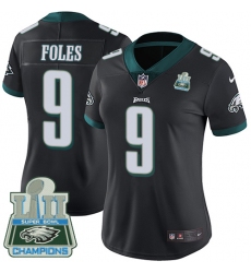 Women's Nike Philadelphia Eagles #9 Nick Foles Black Alternate Vapor Untouchable Limited Player Super Bowl LII Champions NFL Jersey
