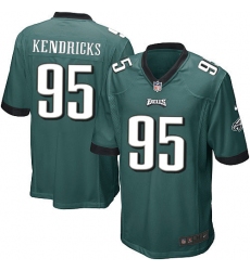 Men's Nike Philadelphia Eagles #95 Mychal Kendricks Game Midnight Green Team Color NFL Jersey