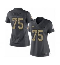 Women's Philadelphia Eagles #75 Vinny Curry Limited Black 2016 Salute to Service Football Jersey