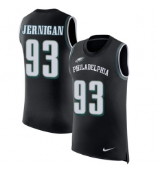 Men's Nike Philadelphia Eagles #93 Timmy Jernigan Limited Black Rush Player Name & Number Tank Top NFL Jersey