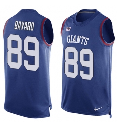 Men's Nike New York Giants #89 Mark Bavaro Limited Royal Blue Player Name & Number Tank Top NFL Jersey