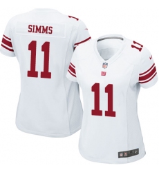 Women's Nike New York Giants #11 Phil Simms Game White NFL Jersey