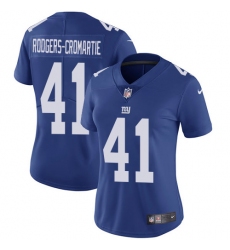 Women's Nike New York Giants #41 Dominique Rodgers-Cromartie Elite Royal Blue Team Color NFL Jersey
