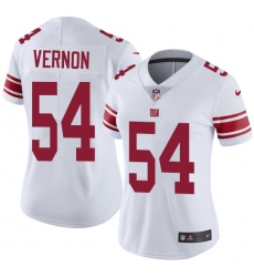 Women's Nike New York Giants #54 Olivier Vernon Elite White NFL Jersey