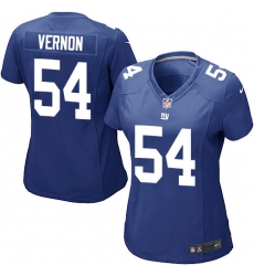 Women's Nike New York Giants #54 Olivier Vernon Game Royal Blue Team Color NFL Jersey