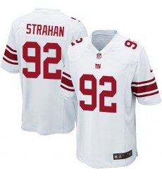 Men's Nike New York Giants #92 Michael Strahan Game White NFL Jersey