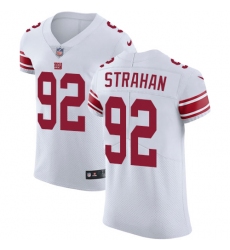 Men's Nike New York Giants #92 Michael Strahan White Vapor Untouchable Elite Player NFL Jersey