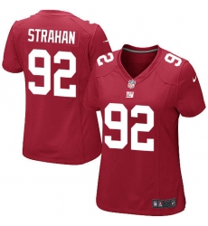 Women's Nike New York Giants #92 Michael Strahan Game Red Alternate NFL Jersey
