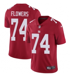Youth Nike New York Giants #74 Ereck Flowers Elite Red Alternate NFL Jersey