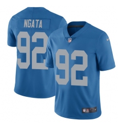 Men's Nike Detroit Lions #92 Haloti Ngata Elite Blue Alternate NFL Jersey