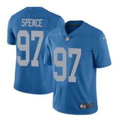 Men's Nike Detroit Lions #97 Akeem Spence Elite Blue Alternate NFL Jersey