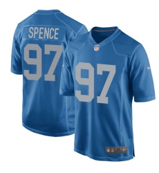Men's Nike Detroit Lions #97 Akeem Spence Game Blue Alternate NFL Jersey