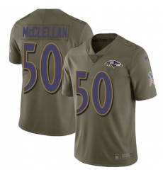 Youth Nike Baltimore Ravens #50 Albert McClellan Limited Olive 2017 Salute to Service NFL Jersey