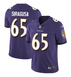 Men's Nike Baltimore Ravens #60 Nico Siragusa Purple Team Color Vapor Untouchable Limited Player NFL Jersey