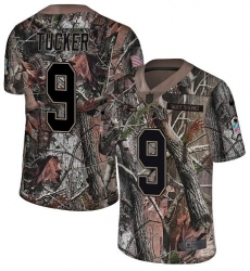 Youth Nike Baltimore Ravens #9 Justin Tucker Limited Camo Salute to Service NFL Jersey