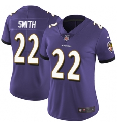 Women's Nike Baltimore Ravens #22 Jimmy Smith Purple Team Color Vapor Untouchable Limited Player NFL Jersey