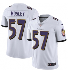 Youth Nike Baltimore Ravens #57 C.J. Mosley White Vapor Untouchable Limited Player NFL Jersey