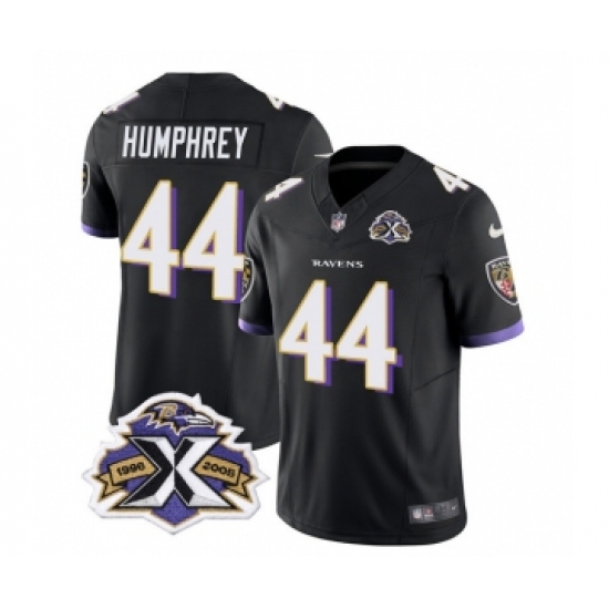 Men's Nike Baltimore Ravens #44 Marlon Humphrey Black 2023 F.U.S.E Throwback Vapor Limited Stitched Jersey Men's Nike Baltimore Ravens #44 Marlon Humphrey Black 2023 F.U.S.E Throwback Vapor Limited Stitched Jersey