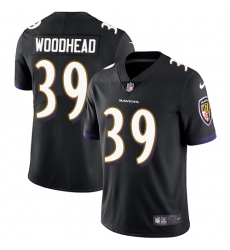 Youth Nike Baltimore Ravens #39 Danny Woodhead Black Alternate Vapor Untouchable Limited Player NFL Jersey