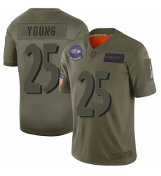 Youth Baltimore Ravens #25 Tavon Young Limited Camo 2019 Salute to Service Football Jersey
