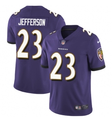 Youth Nike Baltimore Ravens #23 Tony Jefferson Purple Team Color Vapor Untouchable Limited Player NFL Jersey