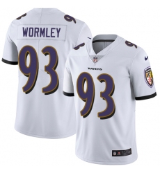 Men's Nike Baltimore Ravens #93 Chris Wormley White Vapor Untouchable Limited Player NFL Jersey