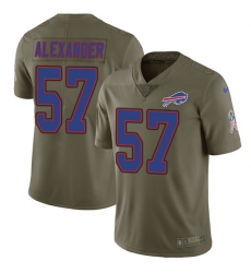Men's Nike Buffalo Bills #57 Lorenzo Alexander Limited Olive 2017 Salute to Service NFL Jersey
