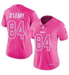 Women's Nike Buffalo Bills #84 Nick O'Leary Limited Pink Rush Fashion NFL Jersey